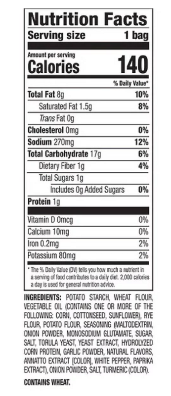 Herr's Onion Rings 2.125oz