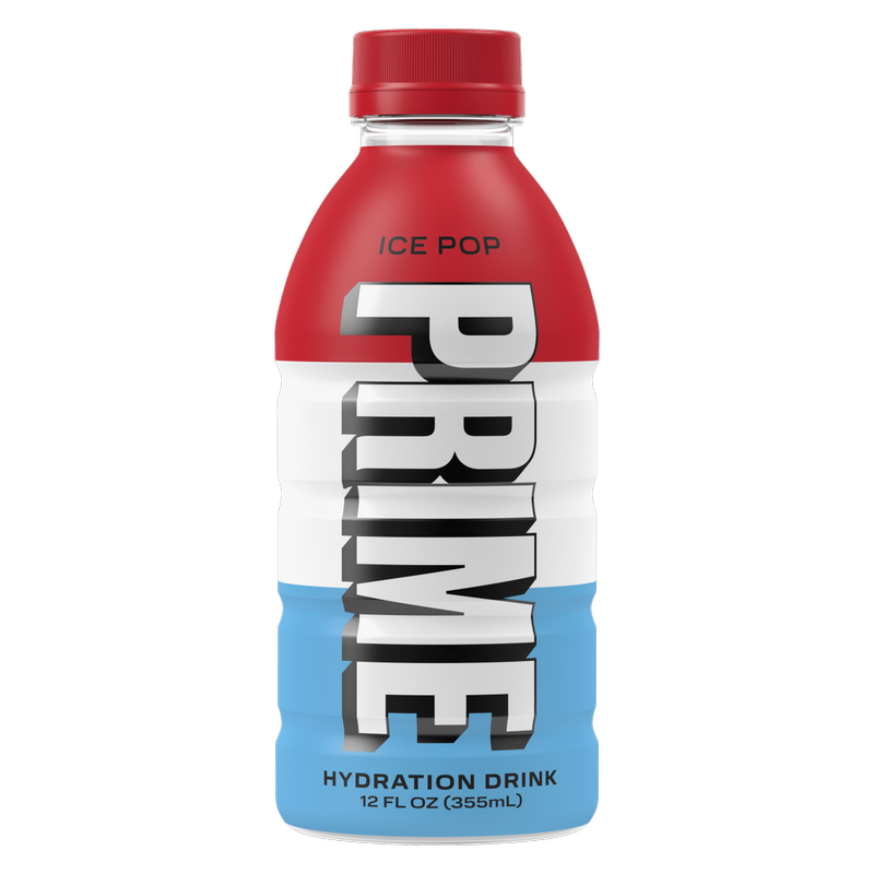 Prime Hydration Multipack Ice Pop and Strawberry Banana 8pk 12oz Btl