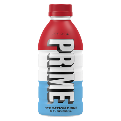 Prime Hydration Multipack Ice Pop and Strawberry Banana 8pk 12oz Btl