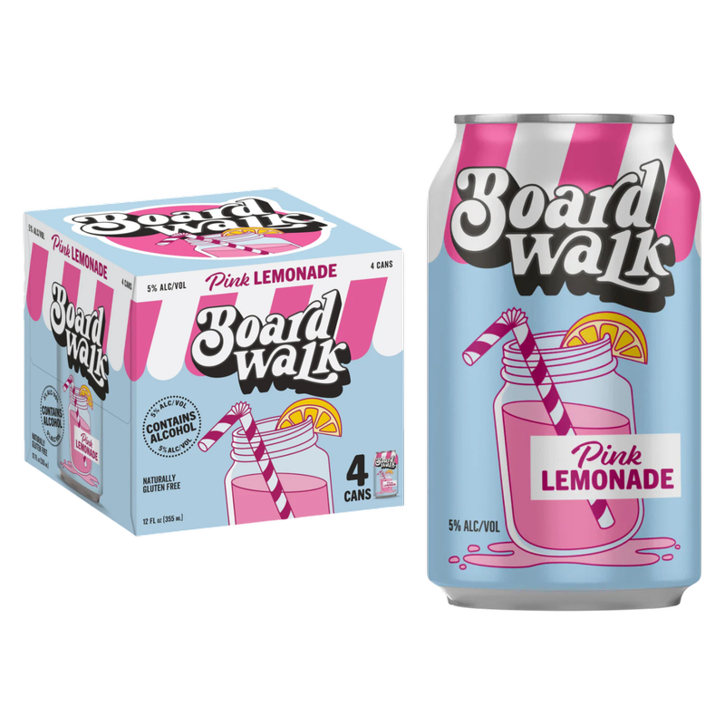 Boardwalk Pink Lemonade 4pk 12oz Can