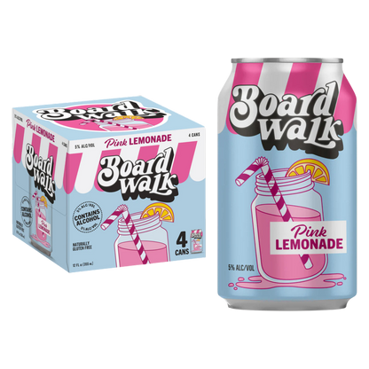 Boardwalk Pink Lemonade 4pk 12oz Can