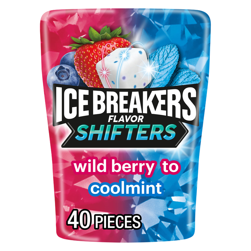 Ice Breakers Flavor Shifters Wild Berry to Coolmint Sugar Free Gum, 3.24 oz