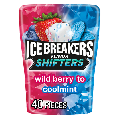 Ice Breakers Flavor Shifters Wild Berry to Coolmint Sugar Free Gum, 3.24 oz