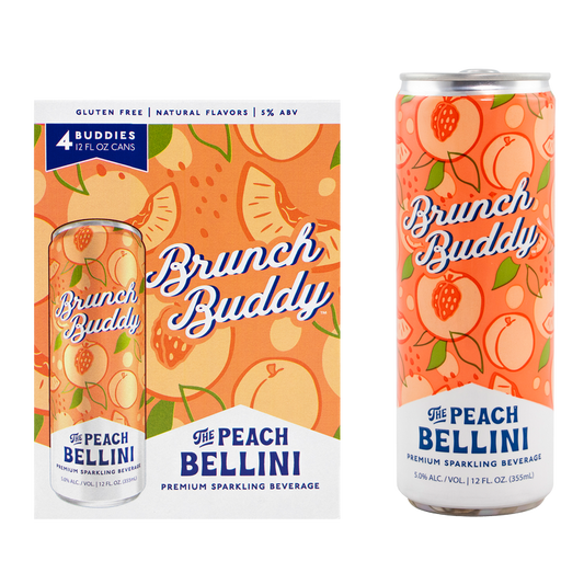 Brunch Buddy The Peach Bellini 4pk 12oz Can 5.0% ABV