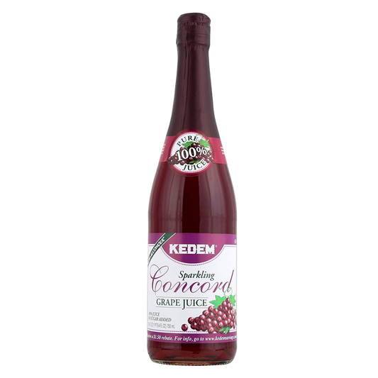 Kedem Kosher Sparkling Concord Grape Juice 25.4oz Btl