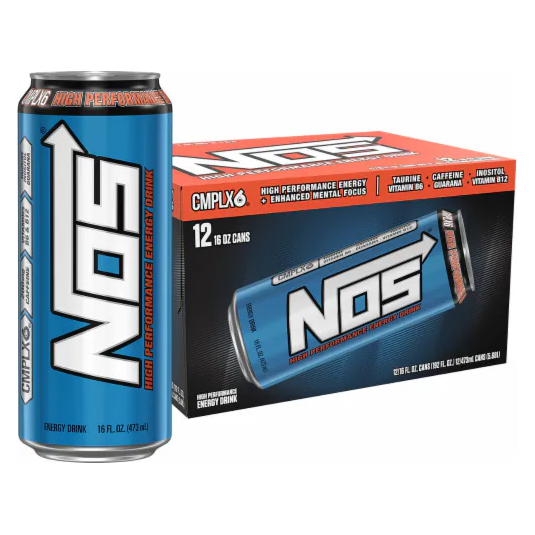 NOS Energy Drink 12pk 16oz Can- XL