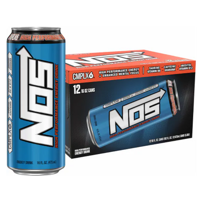 NOS Energy Drink 12pk 16oz Can- XL