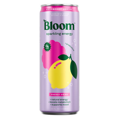 Bloom Raspberry Lemon Sparkling Energy 12oz Can