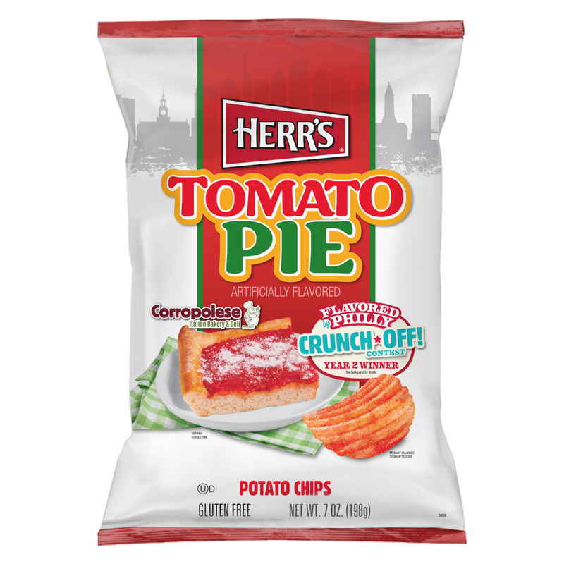 Herr's Tomato Pie Ripple Chips, 7oz