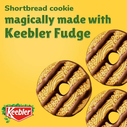 Keebler Fudge Stripes Minis, Original Shortbread Mini Cookies Coated in Keebler Fudge, 2oz