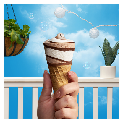 Blue Bunny Chocolate Vanilla Soft Cones, Frozen Dessert, 4 Pack