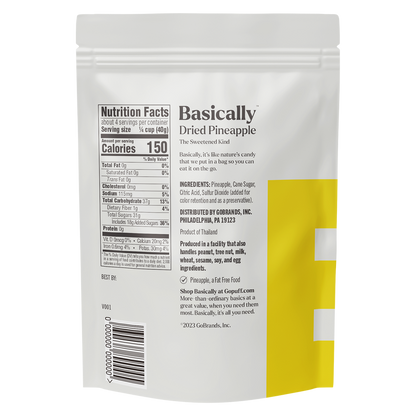 Basically Sweetened Dried Pineapple 6oz