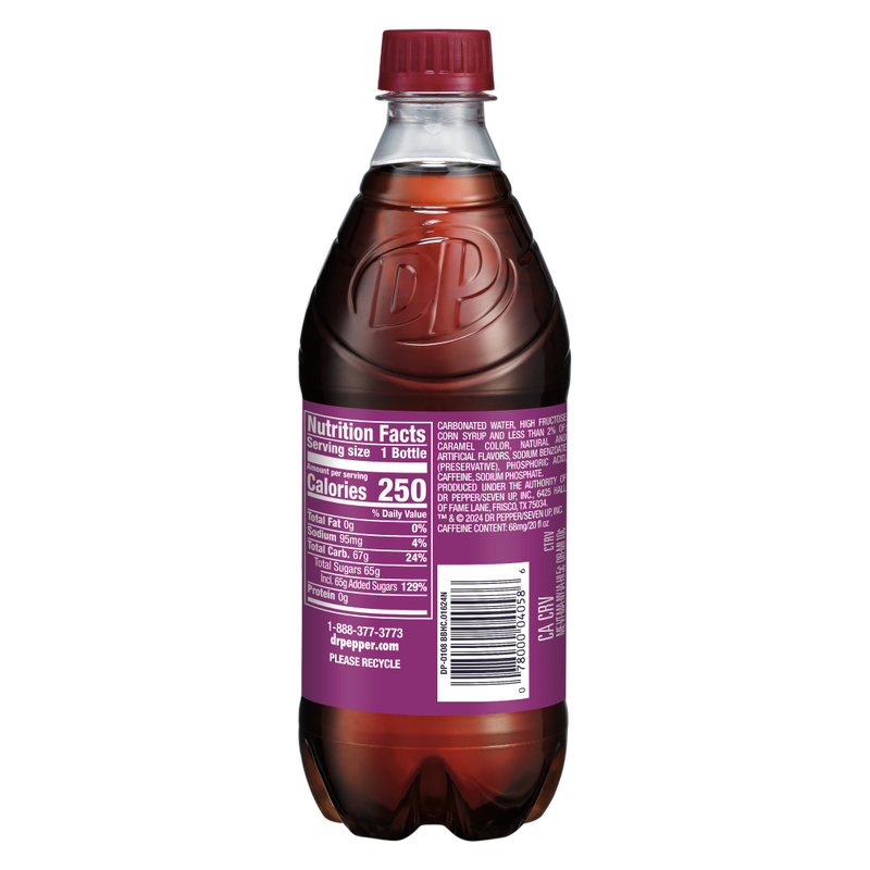 Dr Pepper Blackberry Soda 20oz Btl