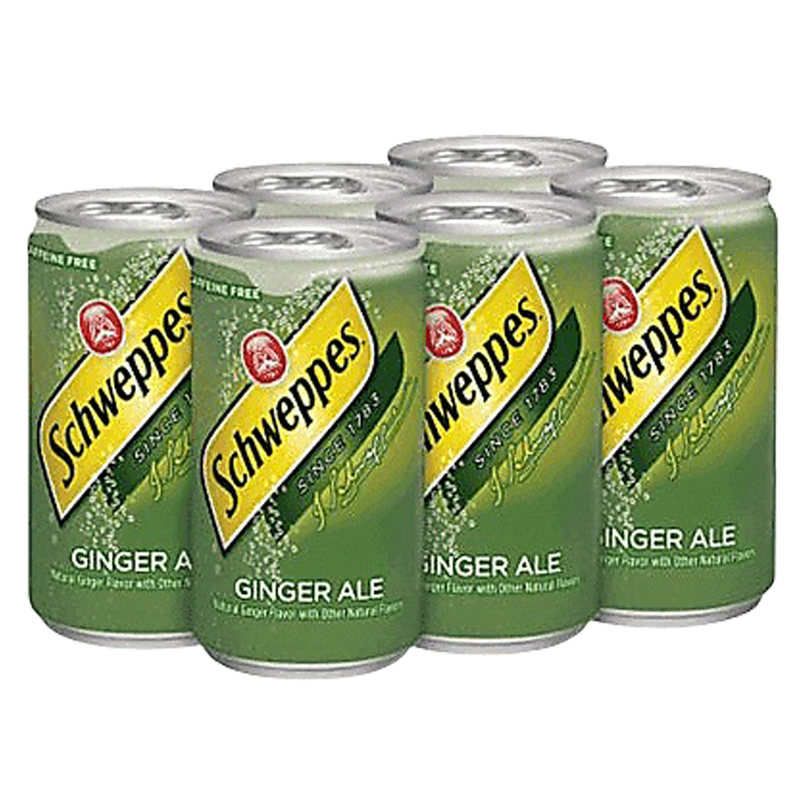 Schweppes Ginger Ale 6pk 7.5oz Mini Can