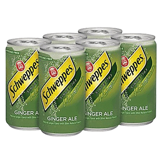 Schweppes Ginger Ale 6pk 7.5oz Mini Can