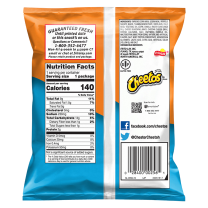 Cheetos Puffs Cheese Flavored Snacks 7/8 Oz