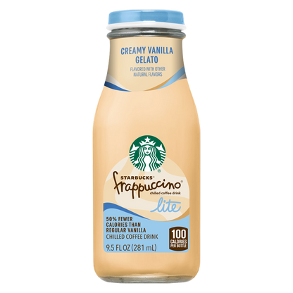 Starbucks Frappuccino Lite Creamy Vanilla Gelato 9.5oz Btl