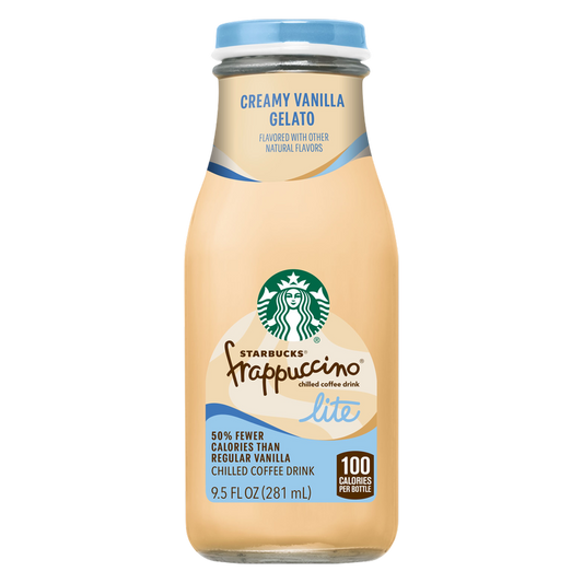Starbucks Frappuccino Lite Creamy Vanilla Gelato 9.5oz Btl