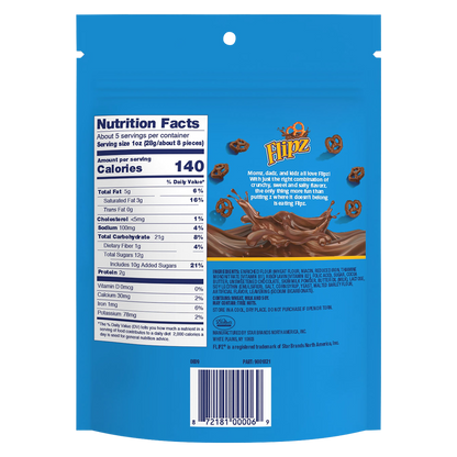 Flipz Milk Chocolate Pretzels 5oz