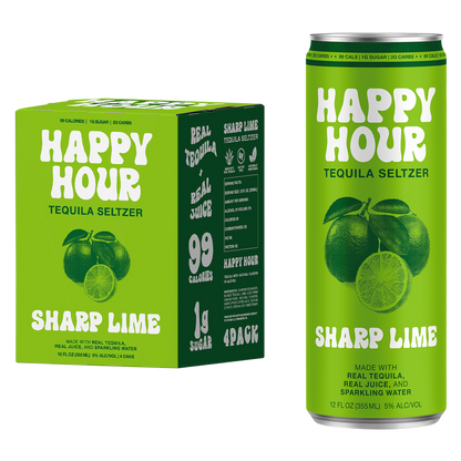 Happy Hour Tequila Sharp Lime Seltzer 4pk 12oz Can 5.0% ABV