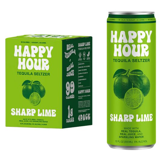 Happy Hour Tequila Sharp Lime Seltzer 4pk 12oz Can 5.0% ABV