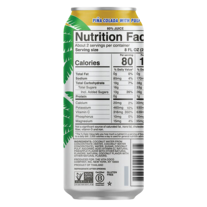 Vita Coco Pina Colada Juice 16.9oz Can