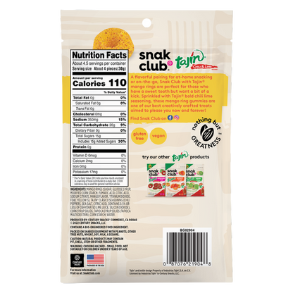 Snak Club Tajin Mango Rings, 5oz