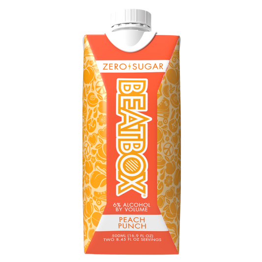 BeatBox Peach Punch 500ml 6.0% ABV Zero Sugar