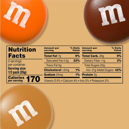 M&M’S® Pumpkin Pie Milk Chocolate Candies Share Size 2.47oz