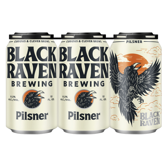 Black Raven Pilsner 6pk 12oz Can