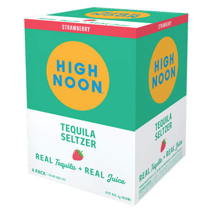 High Noon Strawberry Tequila Seltzer 4pk 12oz Cans