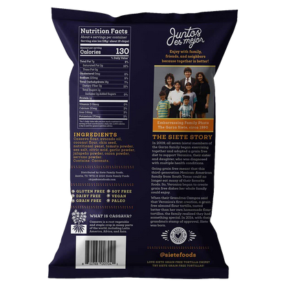 Siete Nacho Grain Free Tortilla Chips 4oz