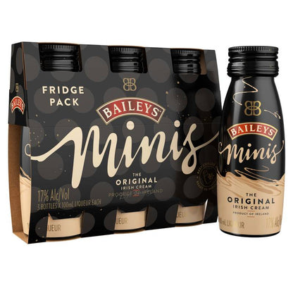 Baileys Minis The Original Irish Cream Liqueur, 100 mL (3 Pack)
