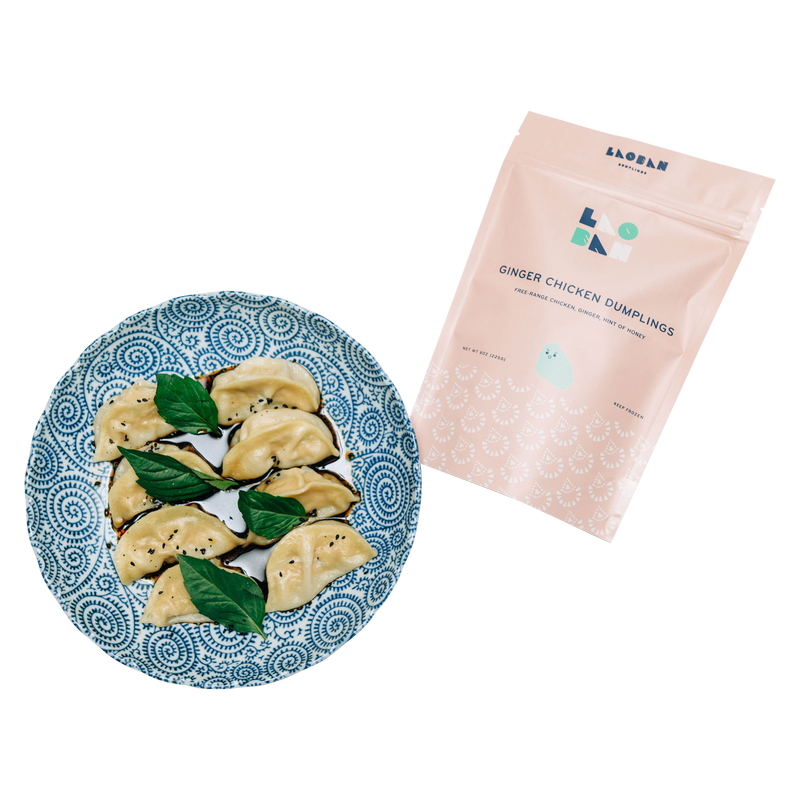 Laoban Dumplings Ginger Chicken Frozen Dumplings 8oz
