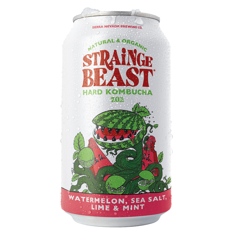 Strainge Beast Watermelon Sea Salt Lime Mint Kombucha 6pk 12oz