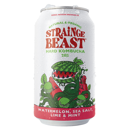 Strainge Beast Watermelon Sea Salt Lime Mint Kombucha 6pk 12oz