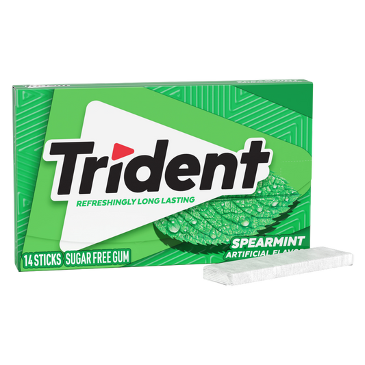 Trident Spearmint, 14pc Wallet Pack