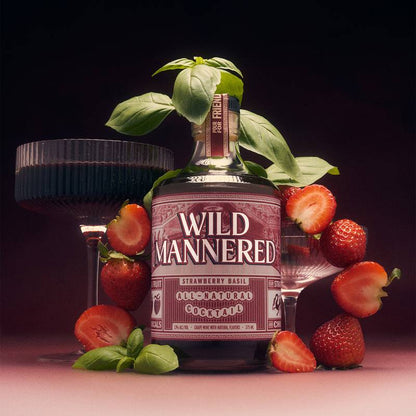 Wild Mannered Strawberry Basil Cocktail 375ml