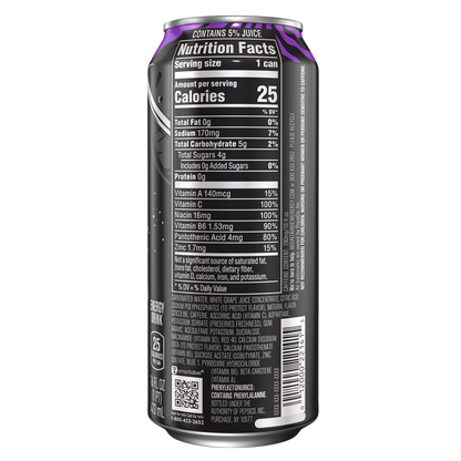 Mountain Dew Energy Pitch Black 16oz Can