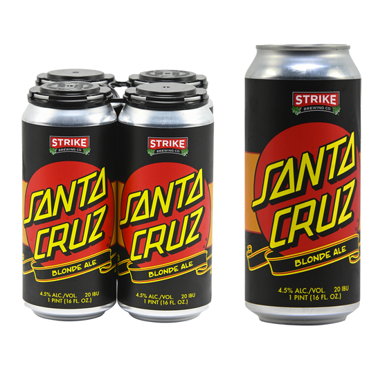 Strike Brewing Santa Cruz Classic Dot Blonde 4pkc (4PKC 16 OZ)