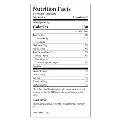 Creamland 2% Reduced Fat Milk - 1/2 gallon