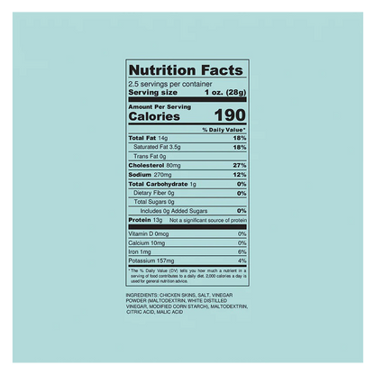 Flock Salt & Vinegar Chicken Skin Chips 2.5oz