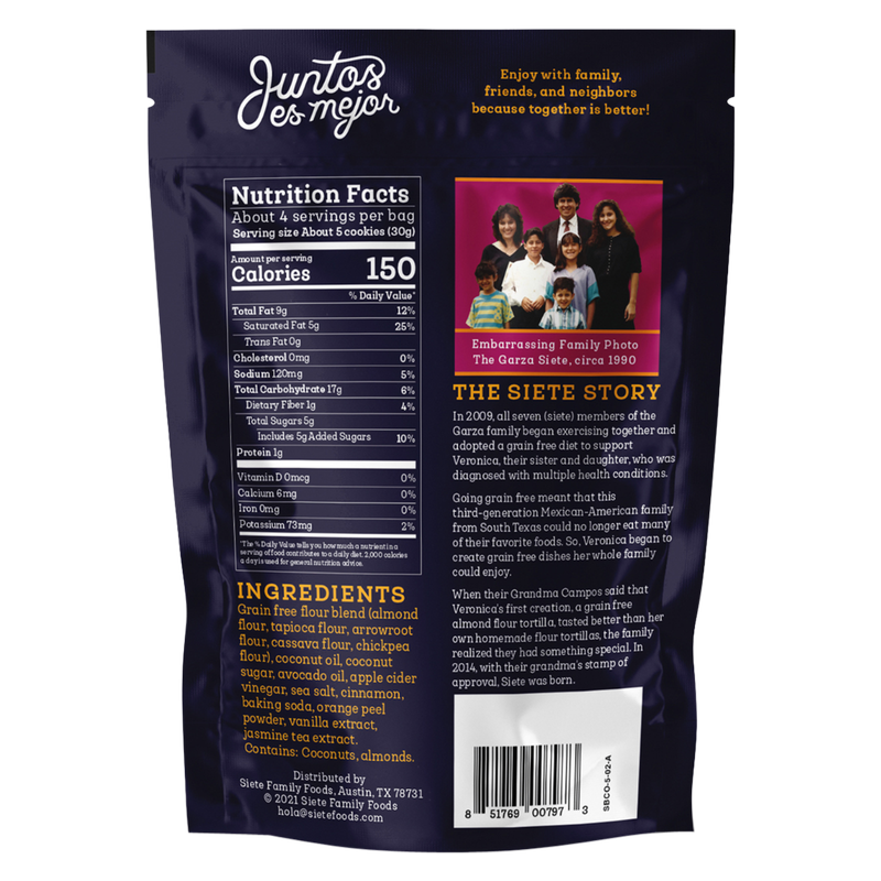 Siete Mexican Shortbread Cookies 4.5oz