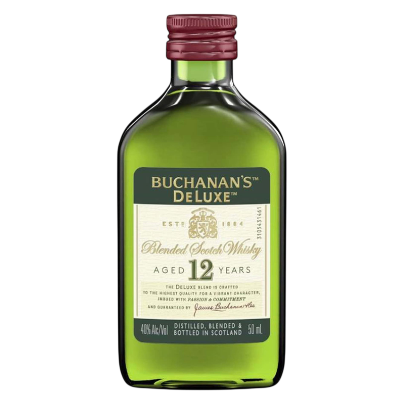 Buchanan's DeLuxe Aged 12 Years Blended Scotch Whisky, 50 mL (80 Proof)