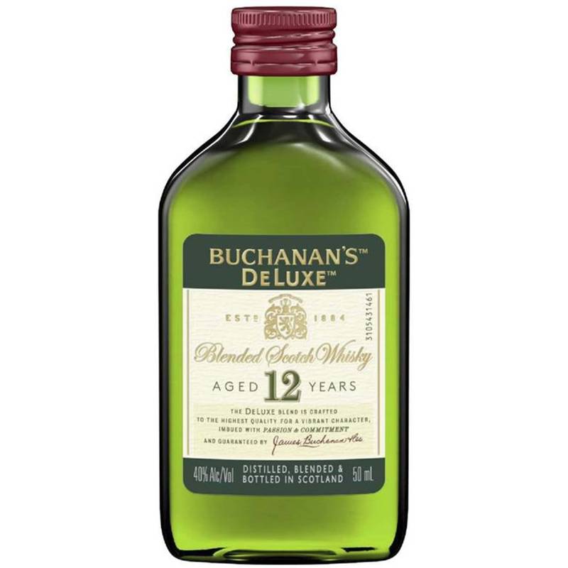 Buchanan's DeLuxe Aged 12 Years Blended Scotch Whisky, 50 mL (80 Proof)