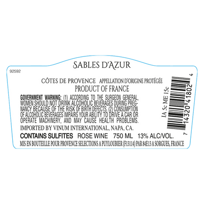 Sables d'Azur Rose 750ml