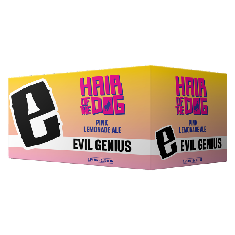 Evil Genius Hair of the Dog Pink Lemonade Ale 6pk 12oz Can 5.5% ABV