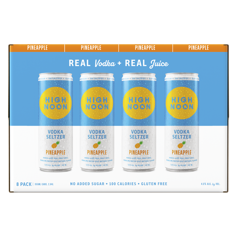 High Noon Pineapple Vodka Hard Seltzer 8pk 12oz Can 4.5% ABV