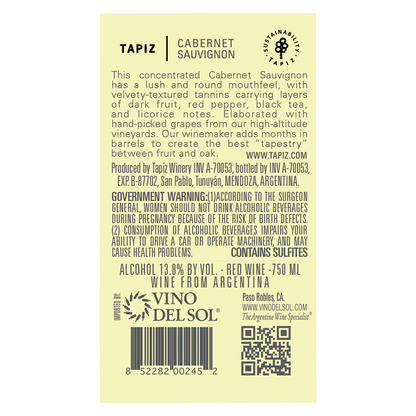 Tapiz Cabernet Sauvignon 750ml