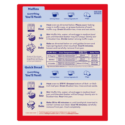 Betty Crocker Wild Blueberry Muffin Mix 16.9oz